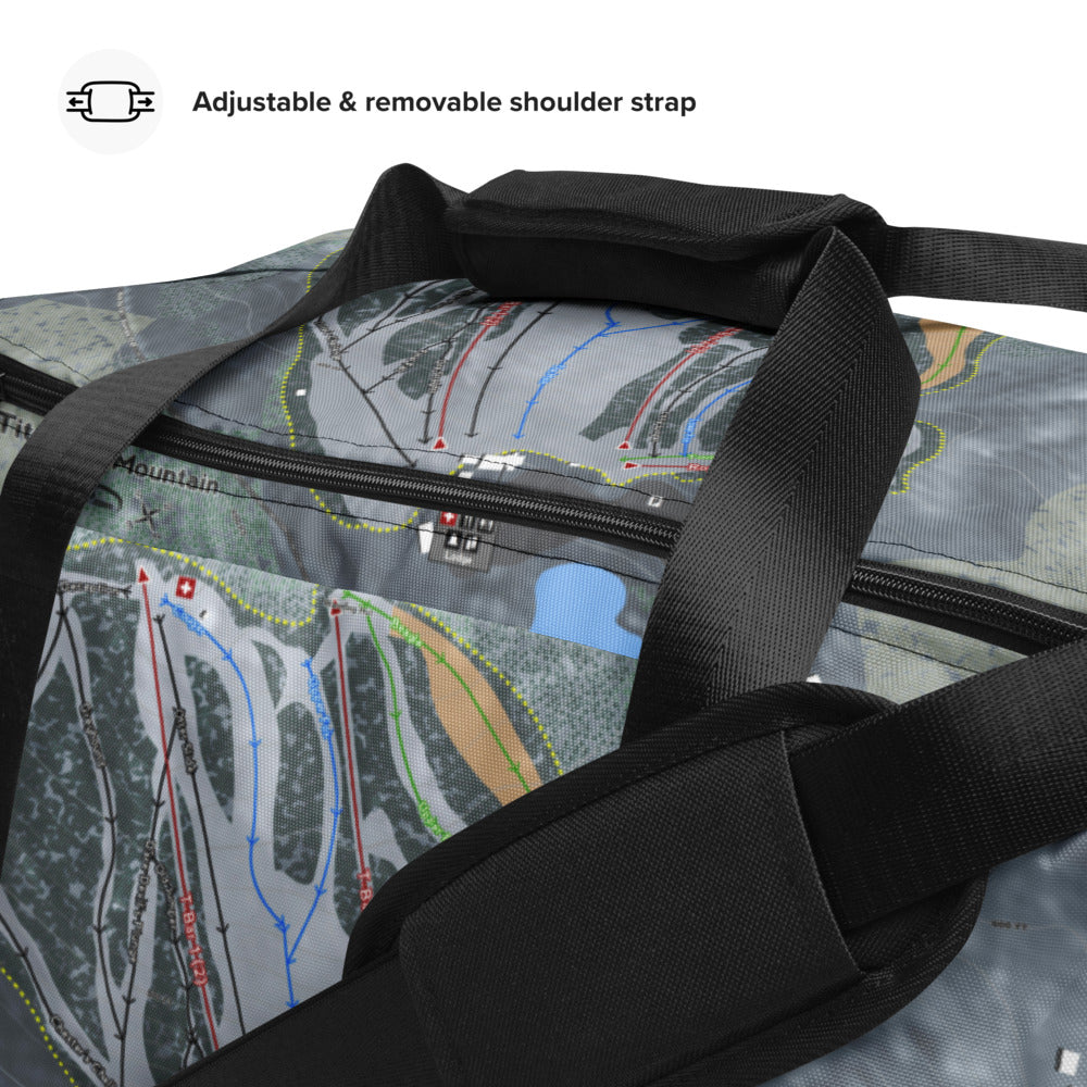 Titcomb Mountain, Maine Ski Trail Map Duffle Bag - Powderaddicts