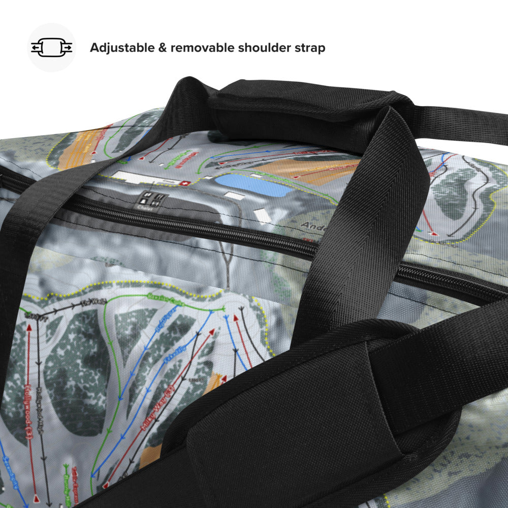 Andes Tower, Minnesota Ski Trail Map Duffle Bag - Powderaddicts