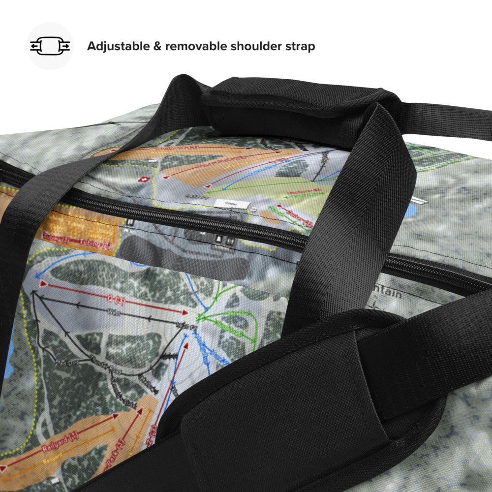 Detroit Mountain, Minnesota Ski Trail Map Duffle Bag - Powderaddicts