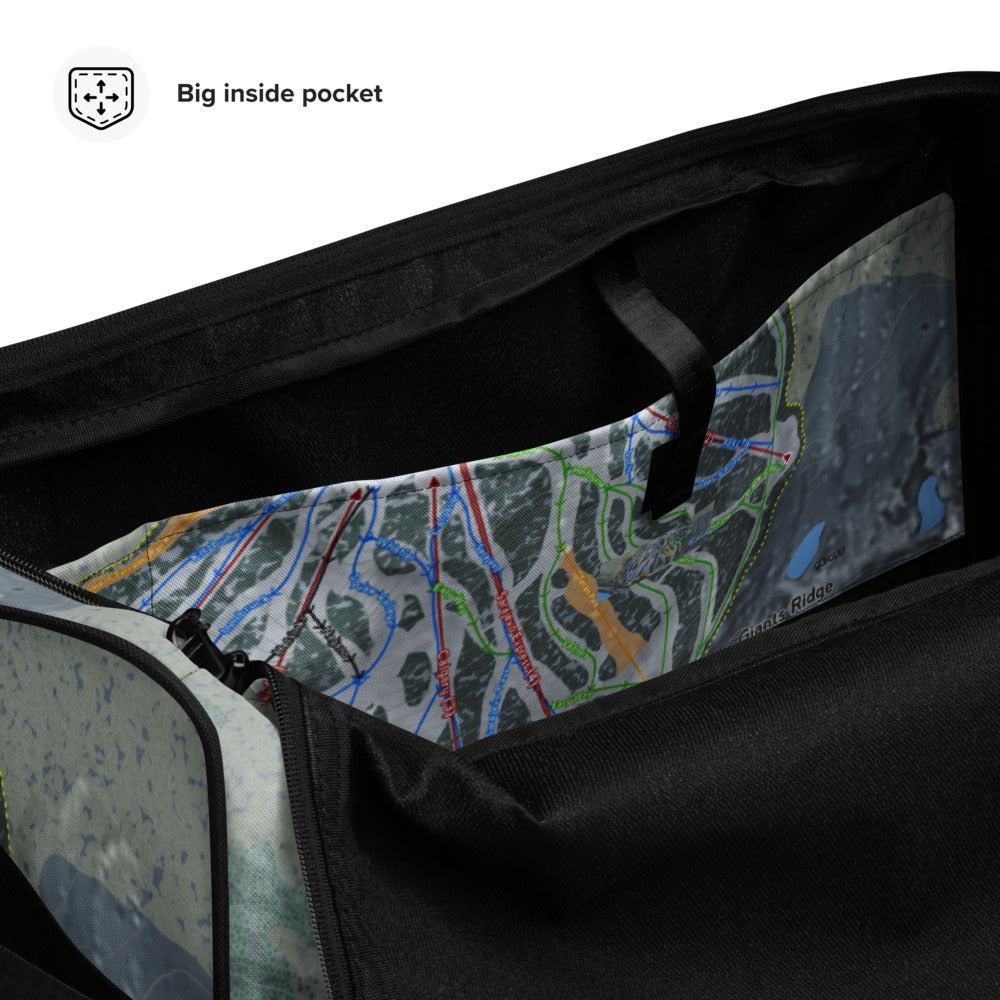 Giants Ridge, Minnesota Ski Trail Map Duffle Bag - Powderaddicts