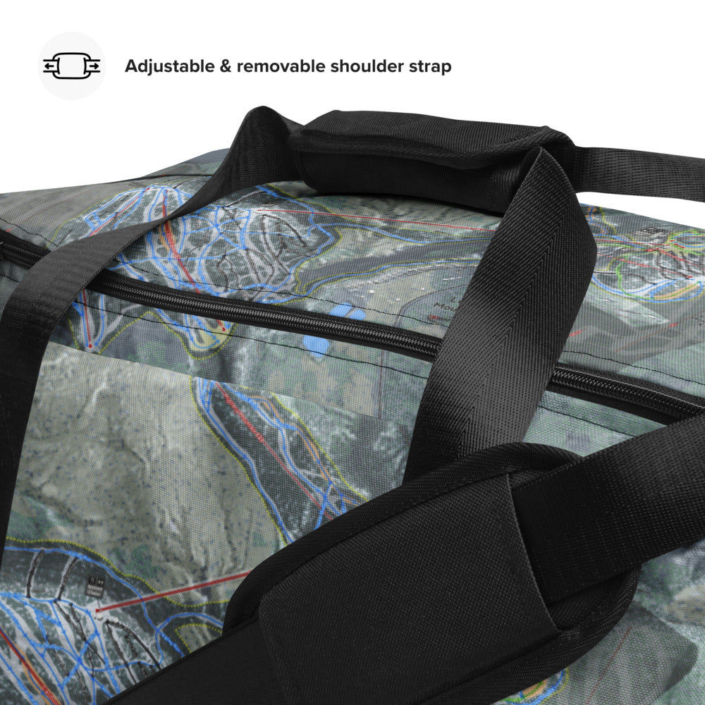 Lutsen Mountains, Minnesota Ski Trail Map Duffle Bag - Powderaddicts