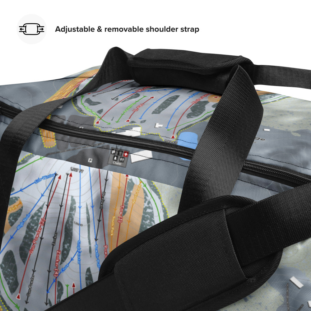 Powder Ridge, Minnesota Ski Trail Map Duffle Bag - Powderaddicts