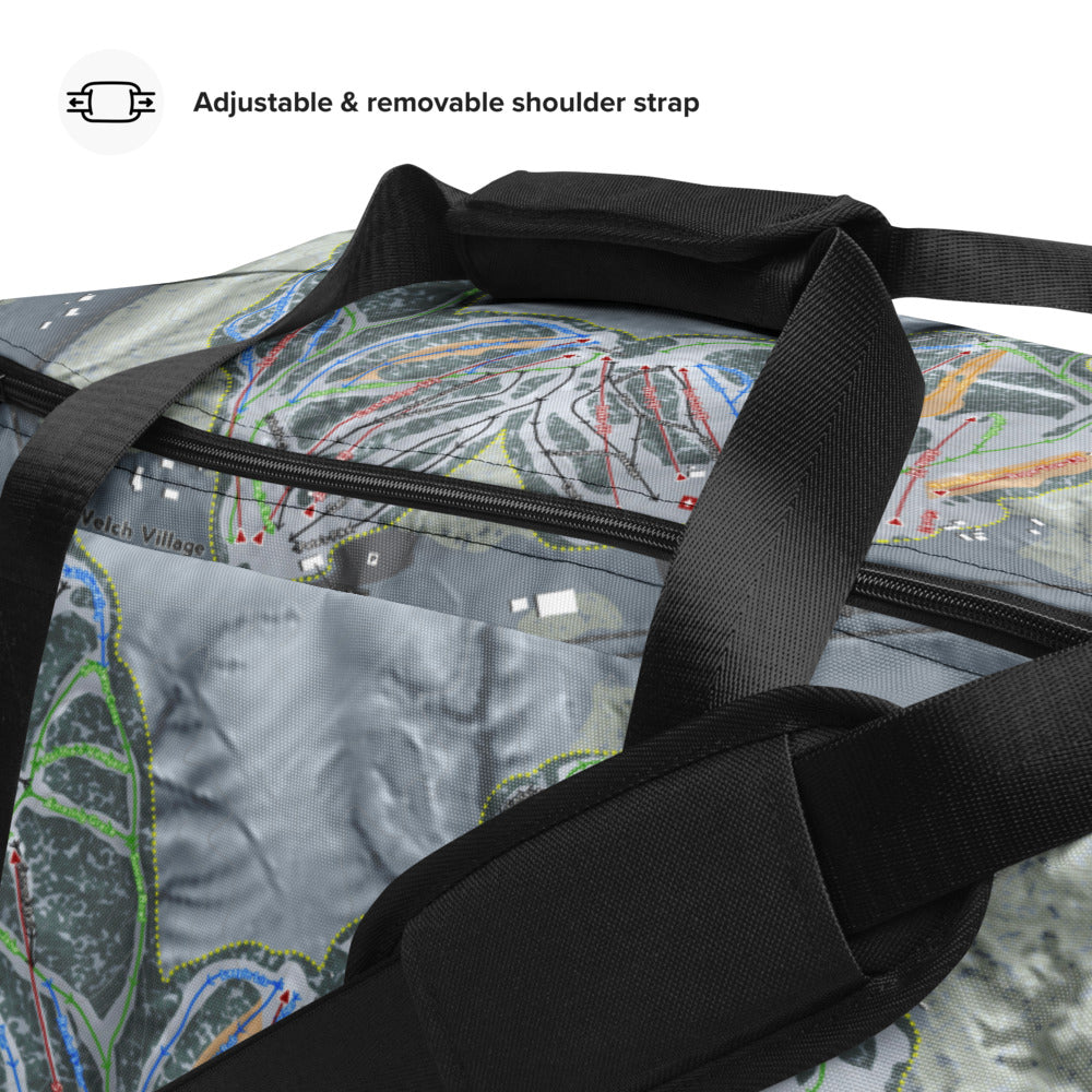 Welch Village, Minnesota Ski Trail Map Duffle Bag - Powderaddicts