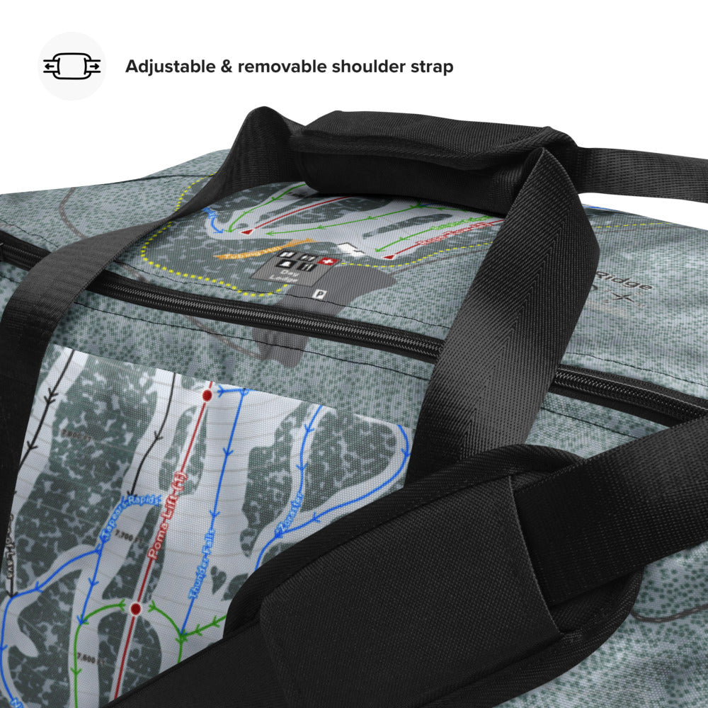 Elk Ridge, Arizona Ski Trail Map Duffle Bag - Powderaddicts