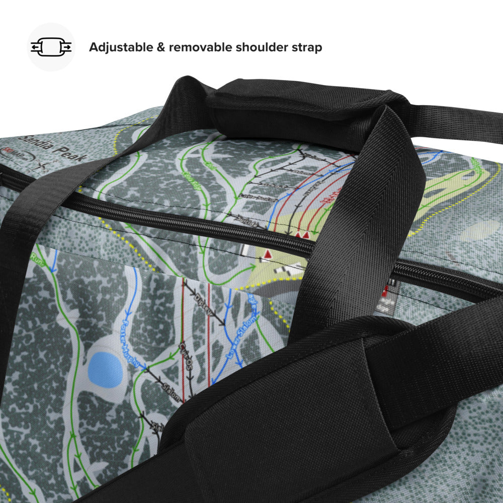 Sandia Peak, New Mexico Ski Trail Map Duffle Bag - Powderaddicts