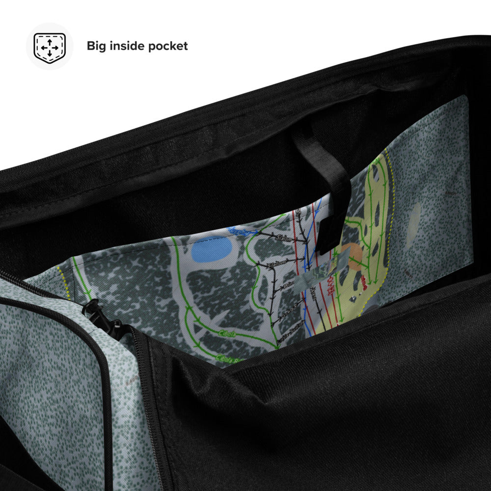 Sandia Peak, New Mexico Ski Trail Map Duffle Bag - Powderaddicts