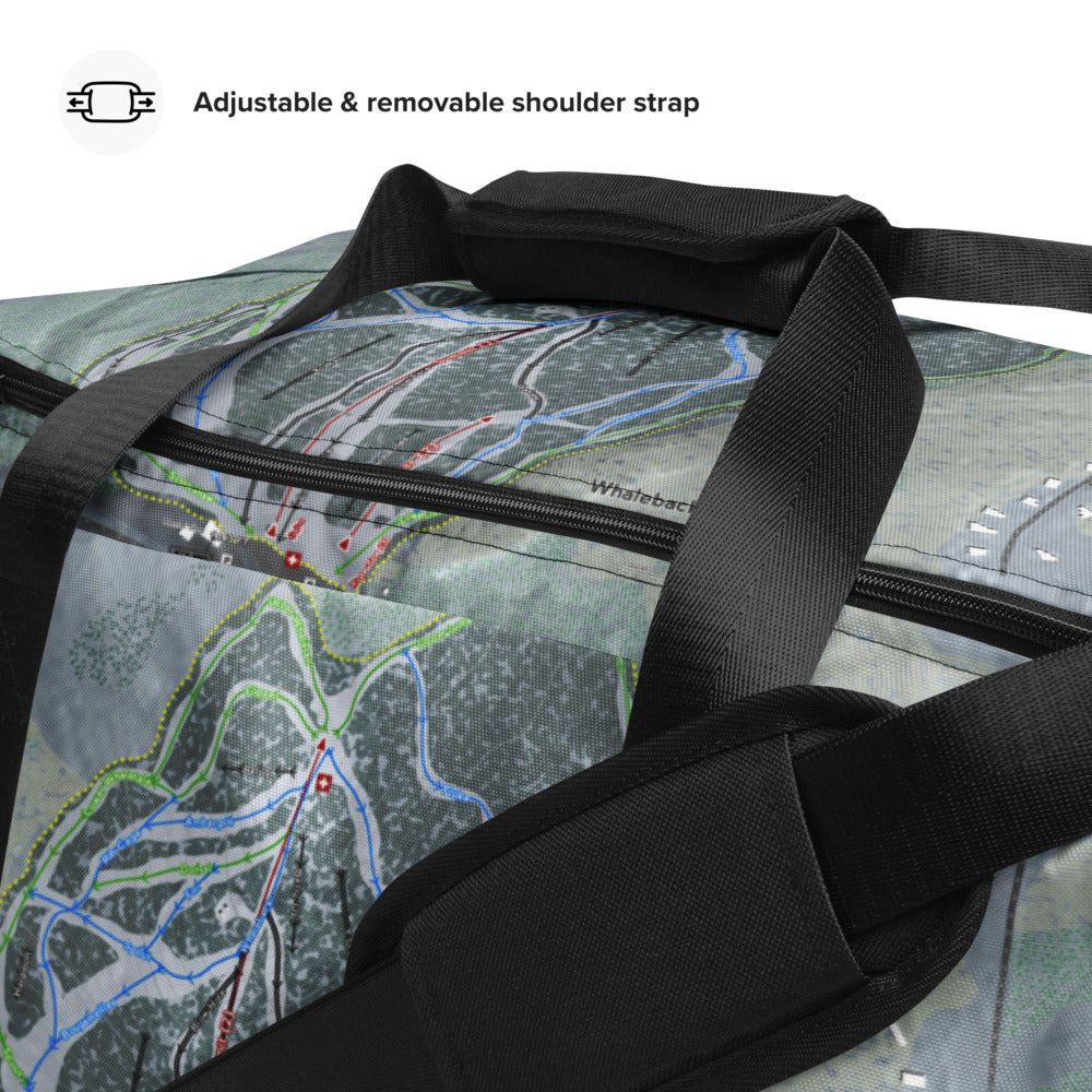 Whaleback Mountain, New Hampshire  Ski Trail Map Duffle Bag - Powderaddicts