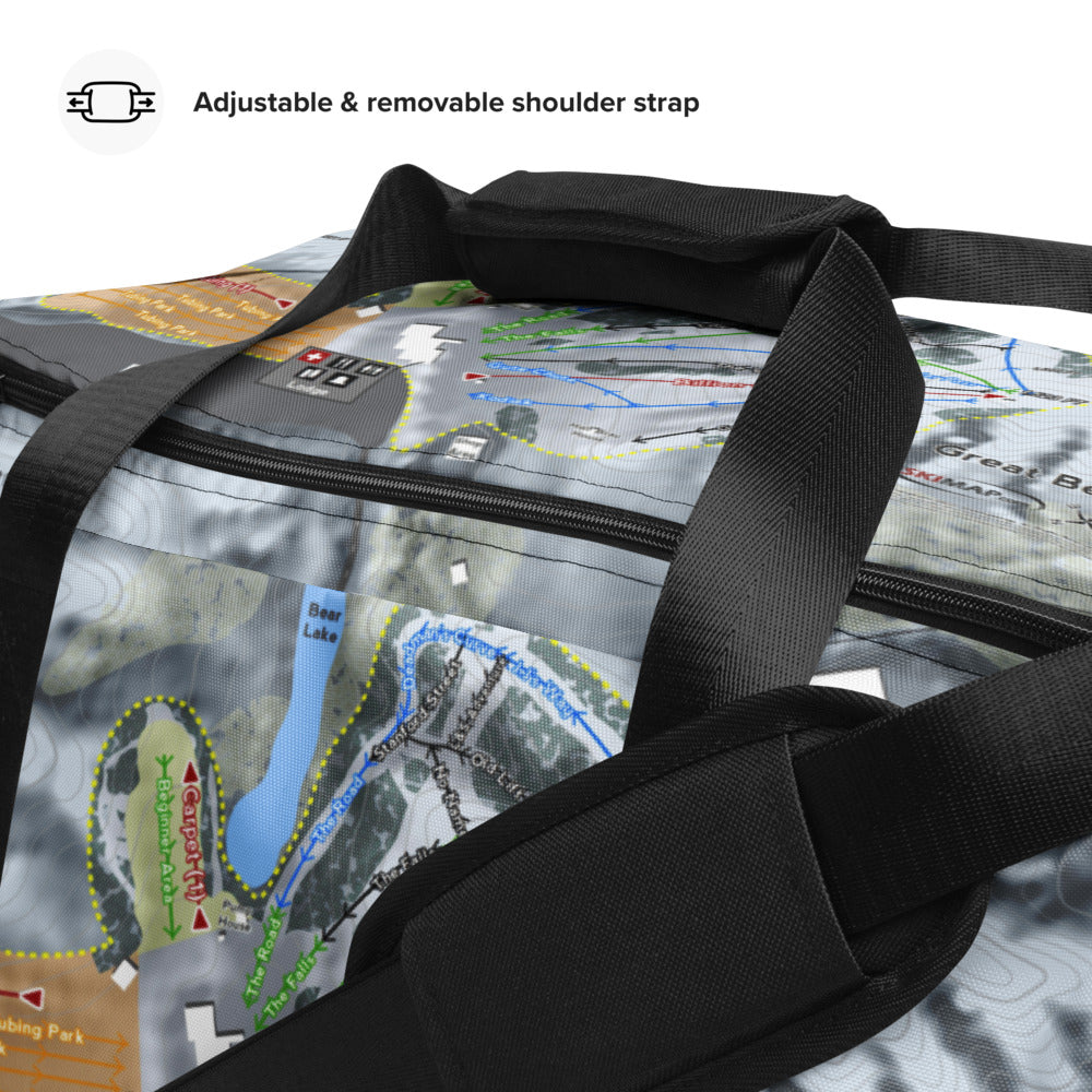 Great Bear, South Dakota Ski Trail Map Duffle Bag - Powderaddicts