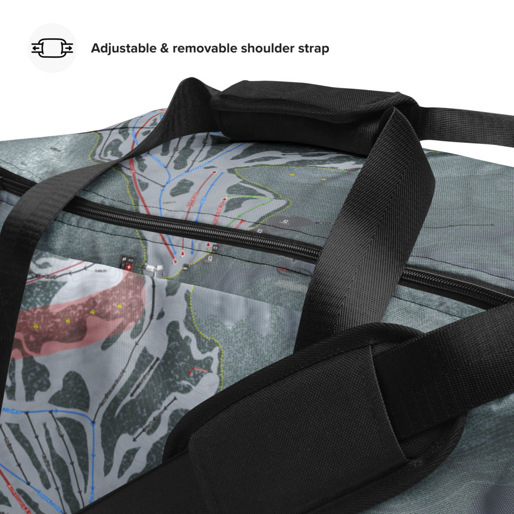 Summit At Snoqualmie Alpental, Washington Ski Trail Map Duffle Bag - Powderaddicts