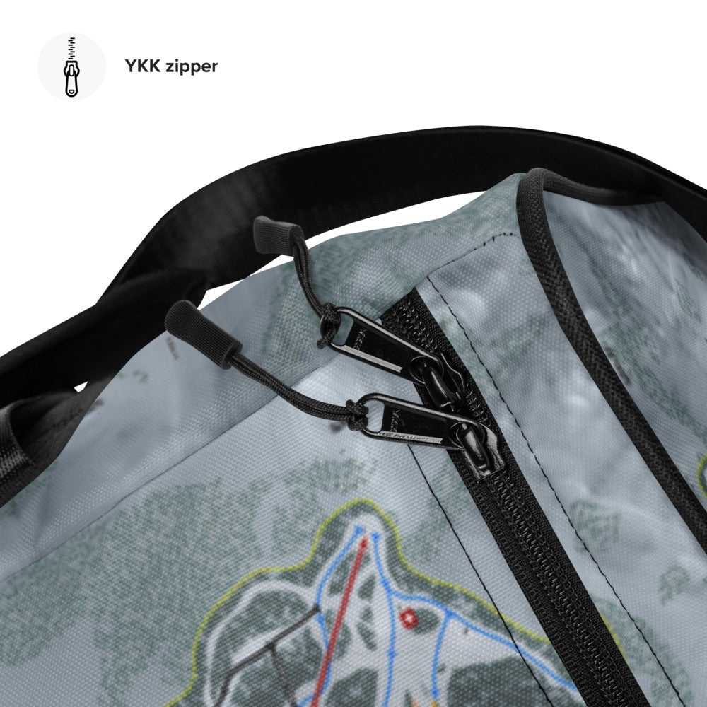 Mission Ridge, Washington Ski Trail Map Duffle Bag - Powderaddicts