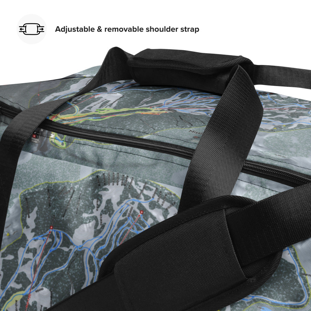 Mission Ridge, Washington Ski Trail Map Duffle Bag - Powderaddicts