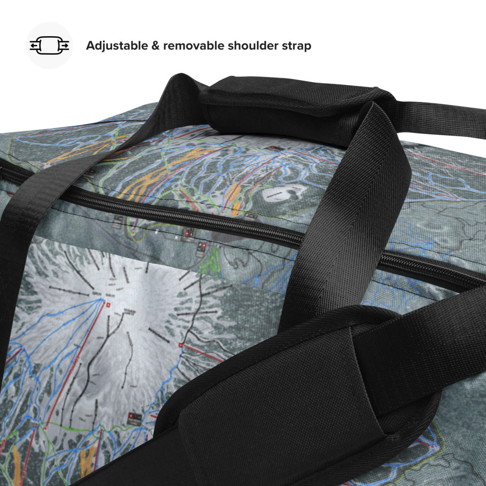 Mt Bachelor, Oregon Ski Trail Map Duffle Bag - Powderaddicts