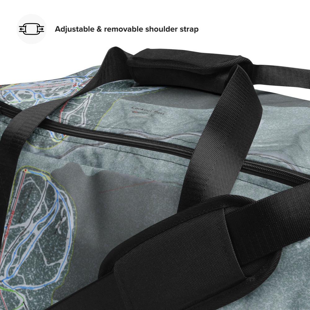 Lookout Pass, Idaho Ski Trail Map Duffle Bag - Powderaddicts