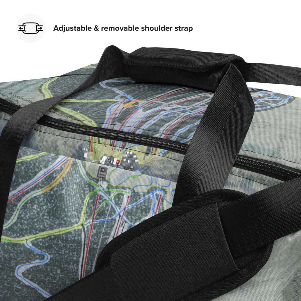 Bristol Mountain, New York Ski Trail Map Duffle Bag - Powderaddicts