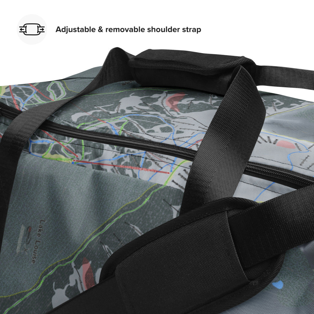 Lake Louise, Alberta Ski Trail Map Duffle Bag - Powderaddicts