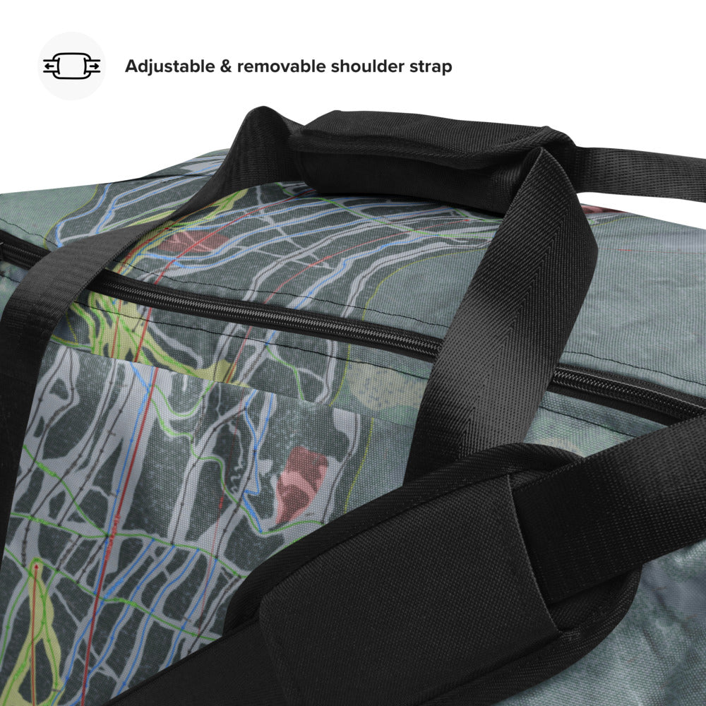 Kicking Horse, British Columbia Ski Trail Map Duffle Bag - Powderaddicts