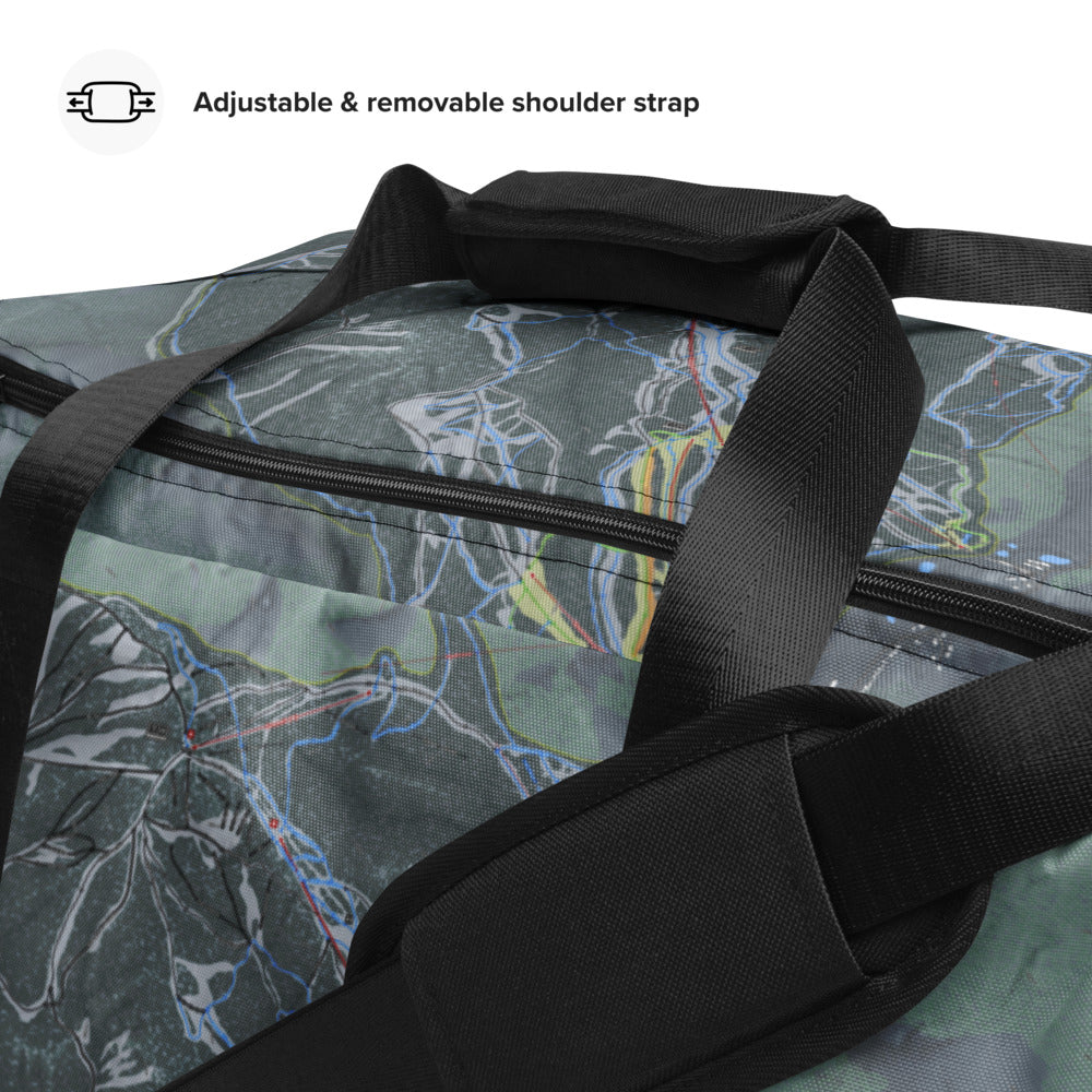 Panorama, British Columbia Ski Trail Map Duffle Bag - Powderaddicts