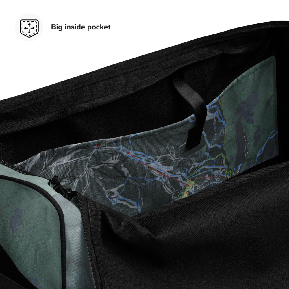 Panorama, British Columbia Ski Trail Map Duffle Bag - Powderaddicts