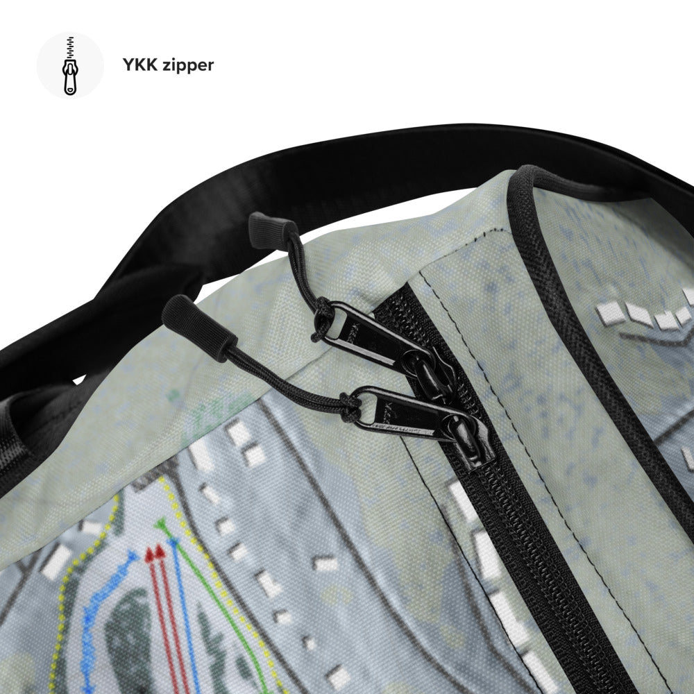 Hidden Valley, Missouri Ski Trail Map Duffle Bag - Powderaddicts