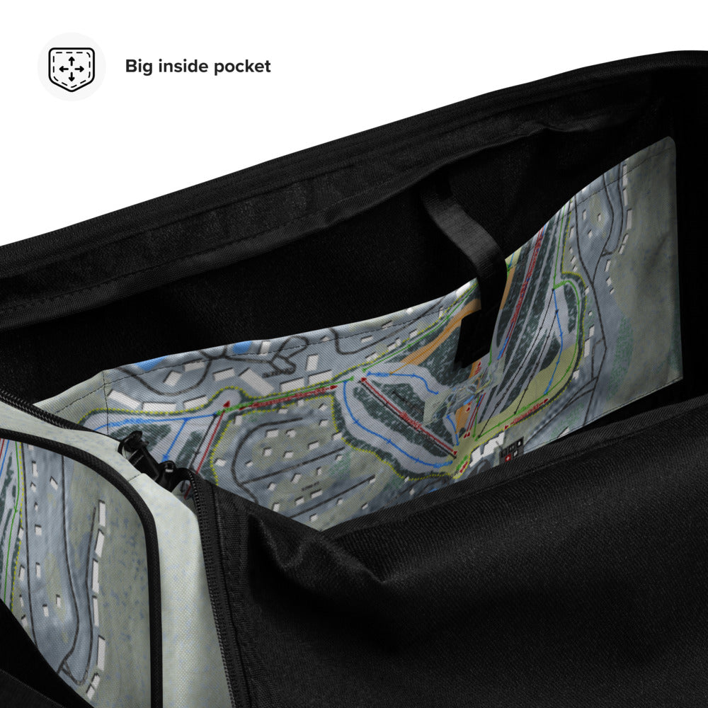 Hidden Valley, Missouri Ski Trail Map Duffle Bag - Powderaddicts