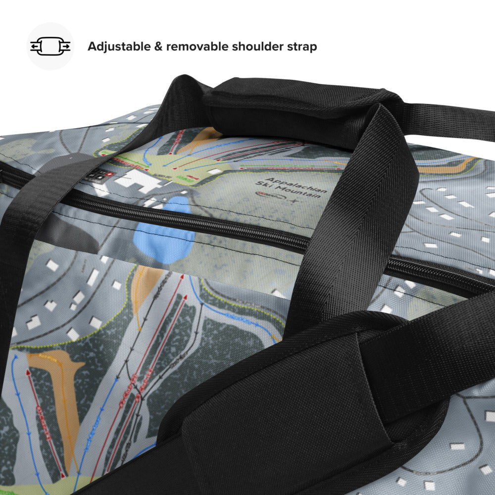 Appalachian, North Carolina Ski Mountain Ski Trail Duffle Bag - Powderaddicts