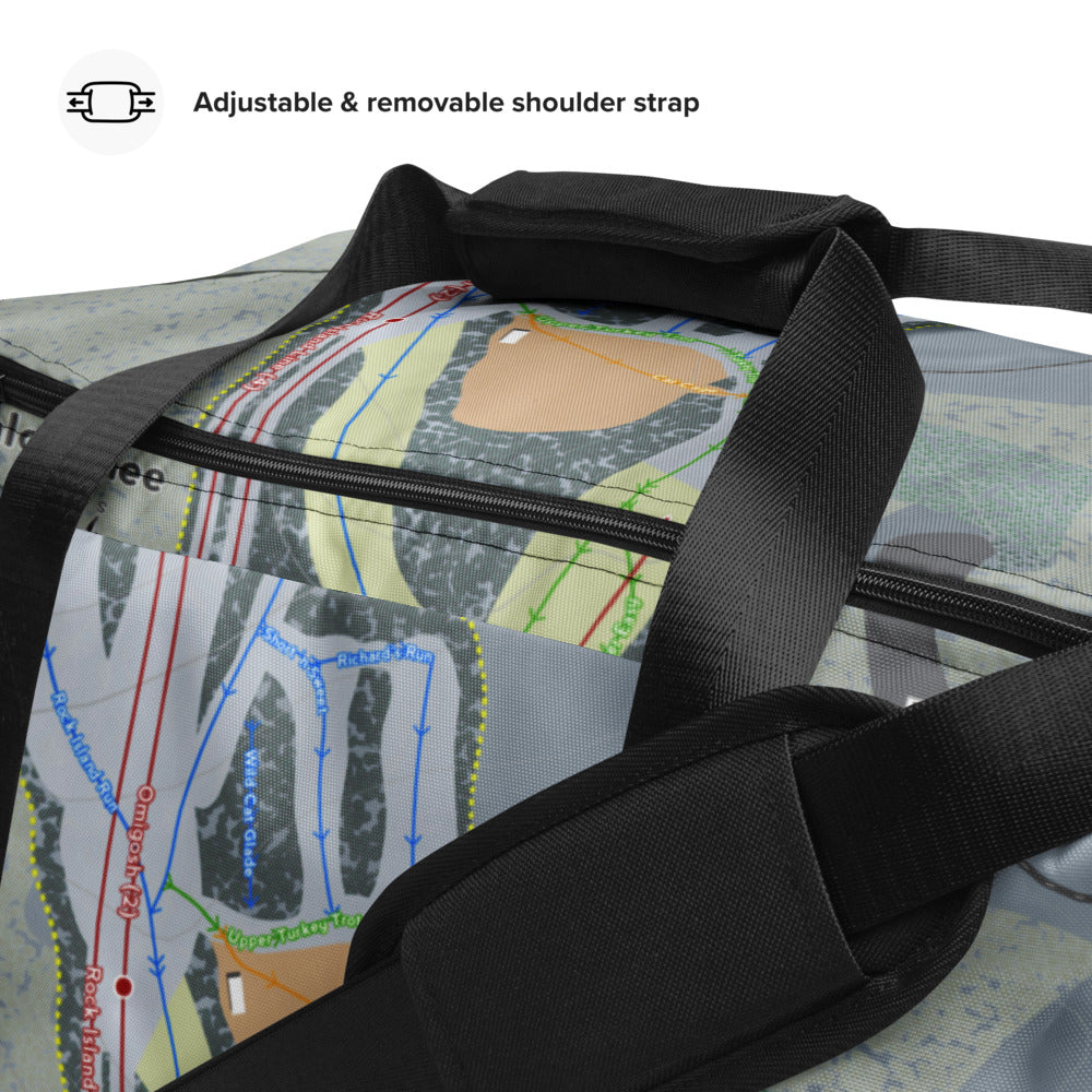 Cataloochee, North Carolina Ski Trail Map Duffle Bag - Powderaddicts