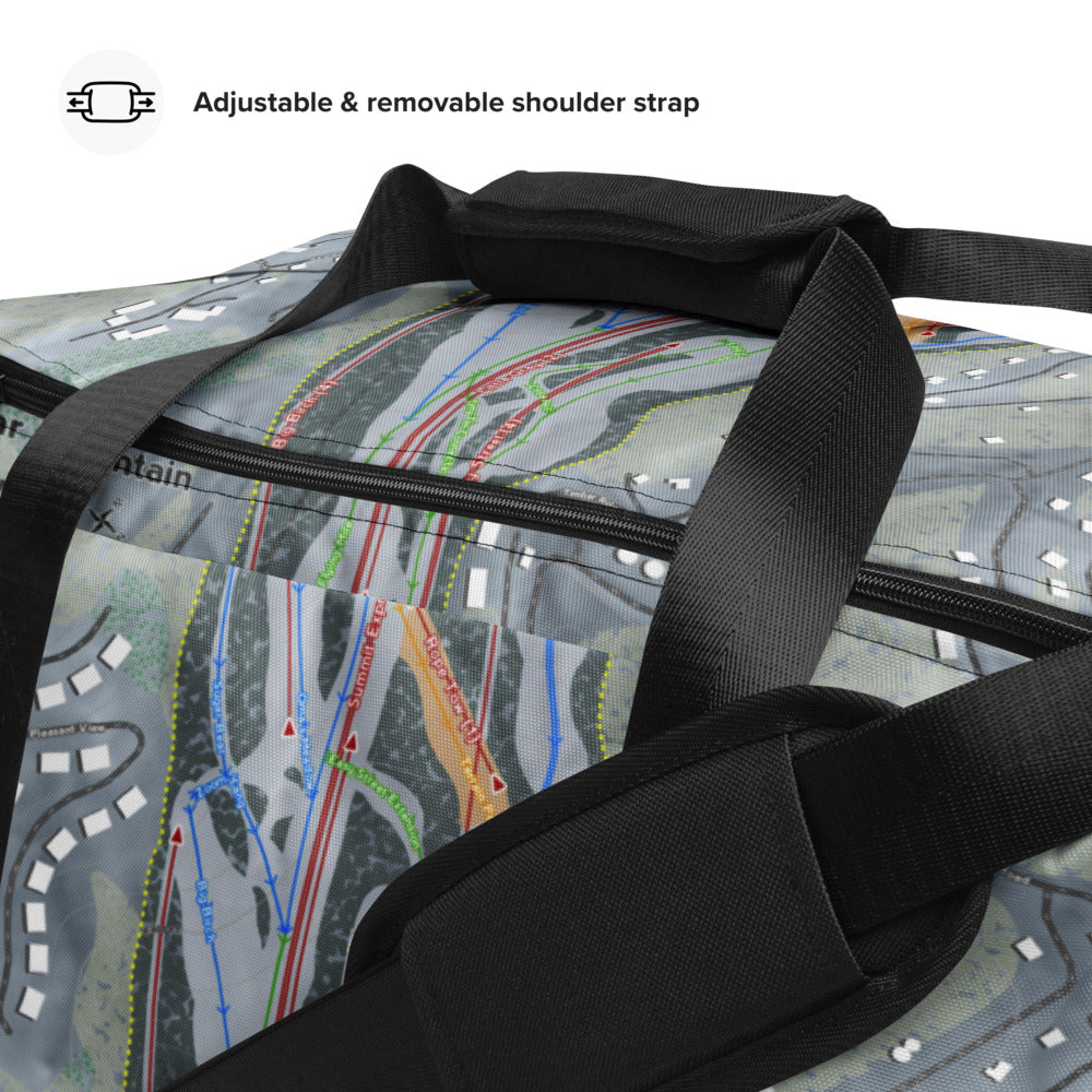 Sugar Mountain, North Carolina Ski Trail Map Duffle Bag - Powderaddicts