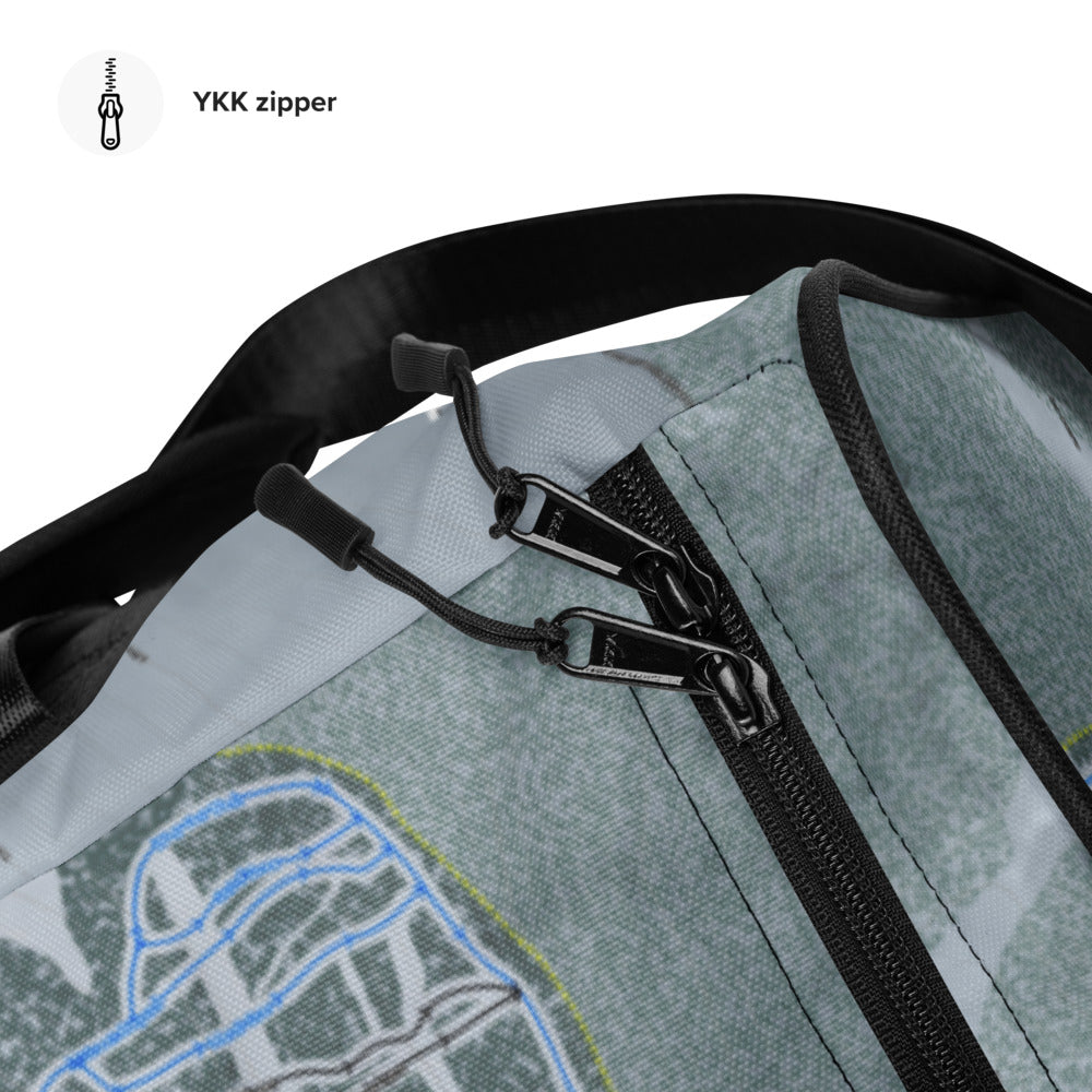 Great Divide, Montana Ski Trail Map Duffle Bag - Powderaddicts