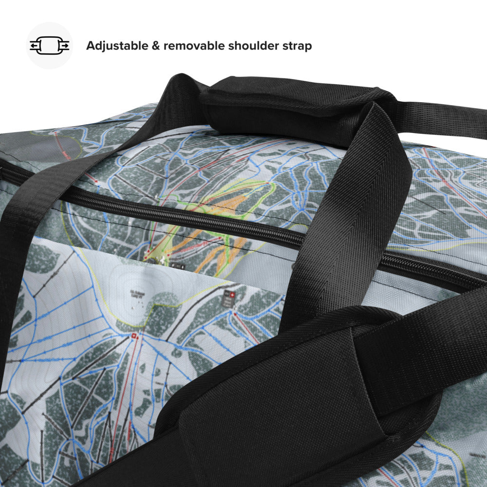 Great Divide, Montana Ski Trail Map Duffle Bag - Powderaddicts