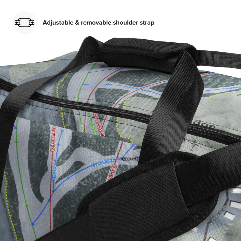 Wolf Ridge,  North Carolina Ski Trail Map Duffle Bag - Powderaddicts