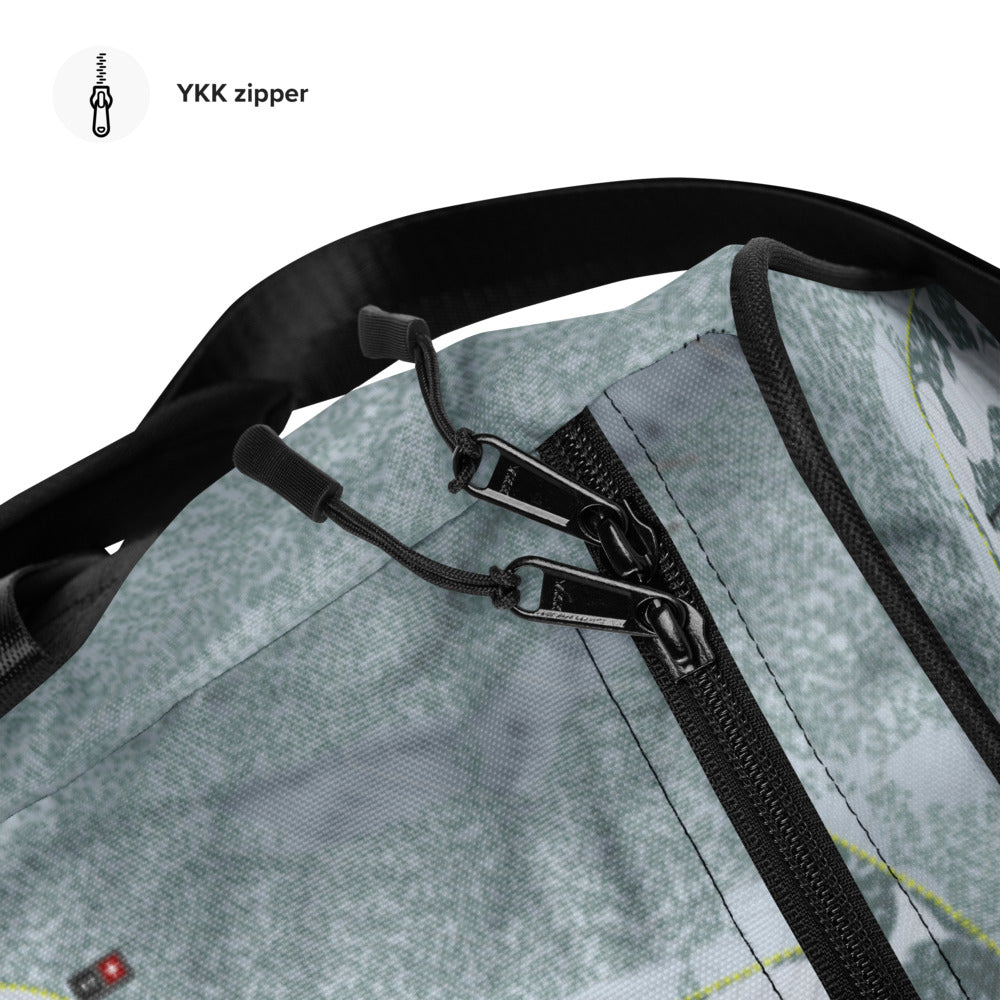 Lost Trail, Montana Ski Trail Map Duffle Bag - Powderaddicts