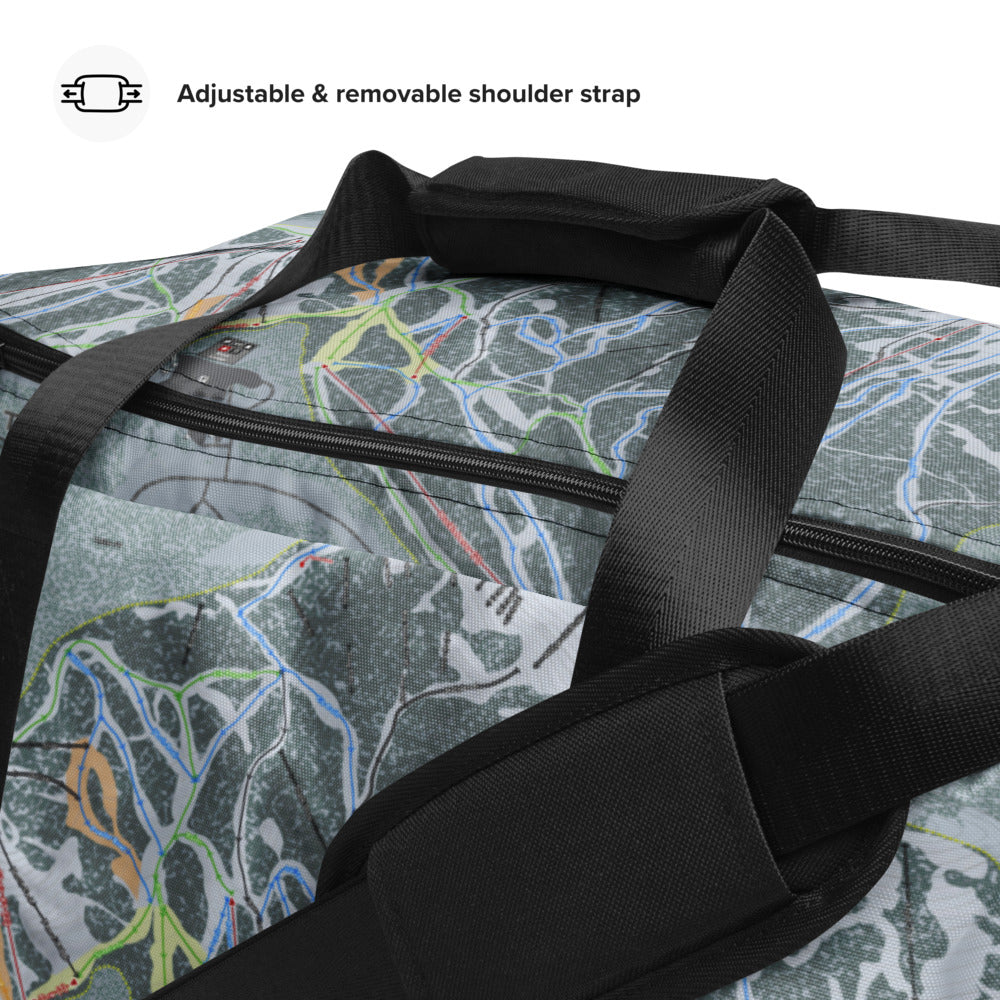 Lost Trail, Montana Ski Trail Map Duffle Bag - Powderaddicts