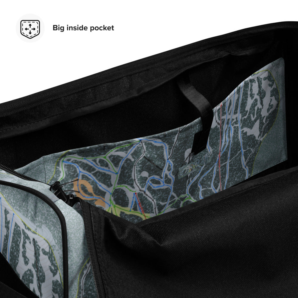 Lost Trail, Montana Ski Trail Map Duffle Bag - Powderaddicts