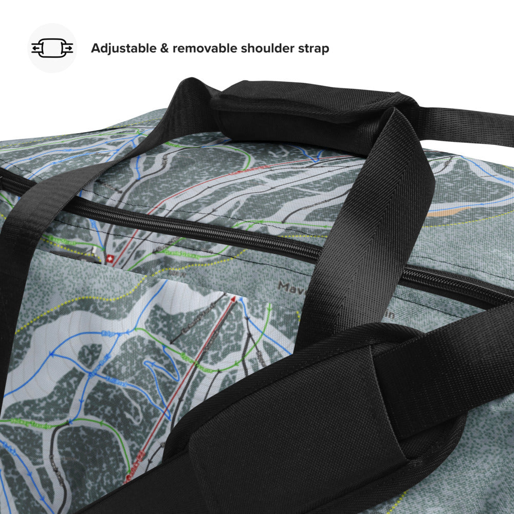 Maverick, Montana Ski Trail Map Duffle Bag - Powderaddicts