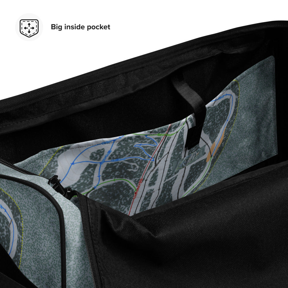 Maverick, Montana Ski Trail Map Duffle Bag - Powderaddicts