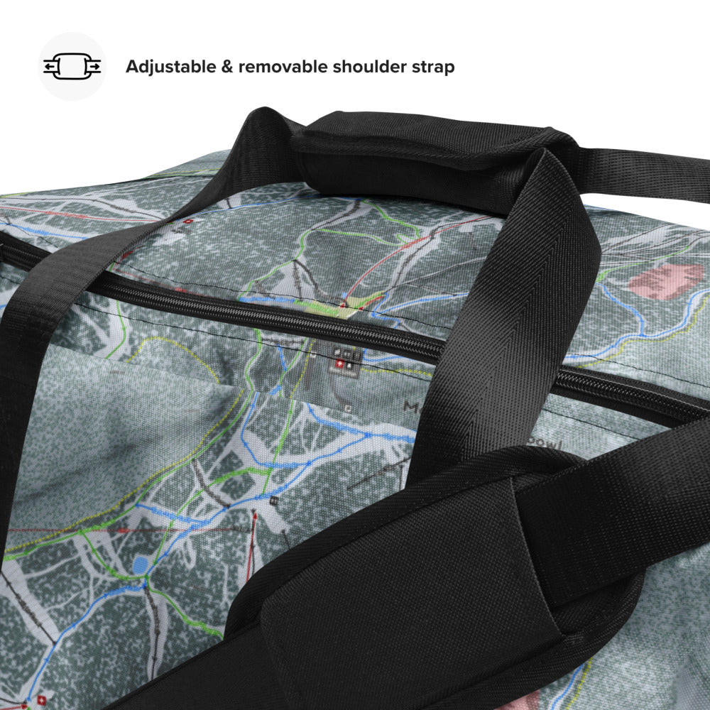 Montana Snowbowl, Montana Ski Trail Map Duffle Bag - Powderaddicts