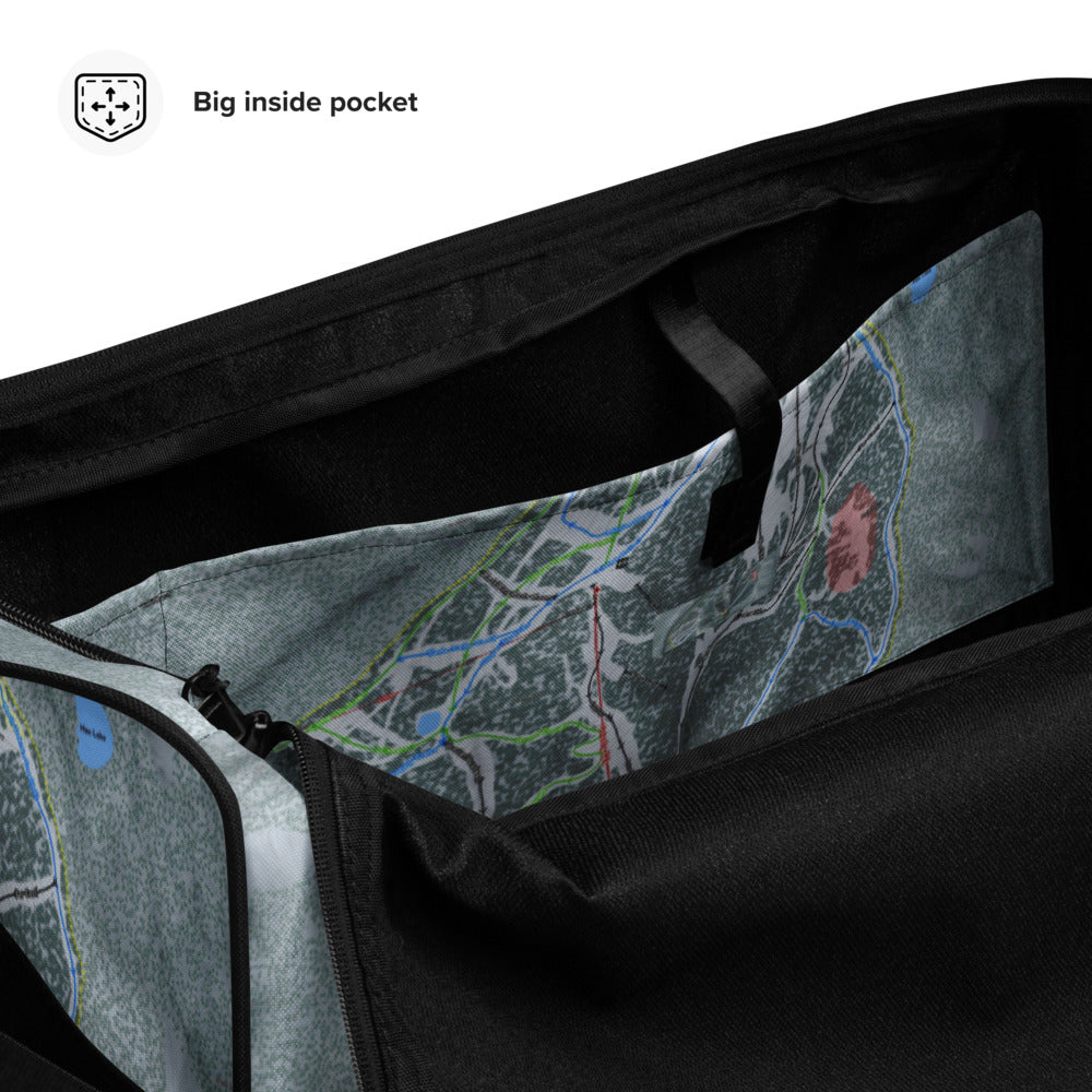 Montana Snowbowl, Montana Ski Trail Map Duffle Bag - Powderaddicts