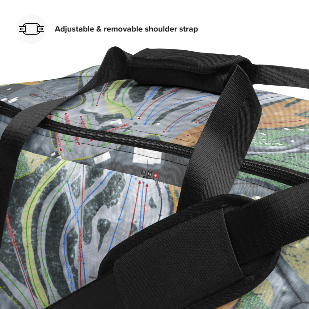 Mad River Mountain, Ohio Ski Trail Map Duffle Bag - Powderaddicts