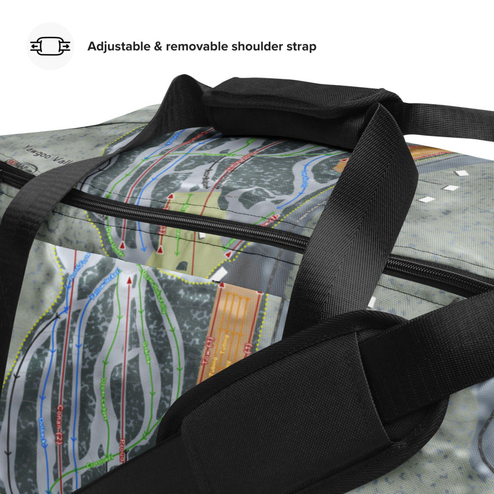 Yawgoo Valley, Rhode Island Ski Trail Map Duffle Bag - Powderaddicts