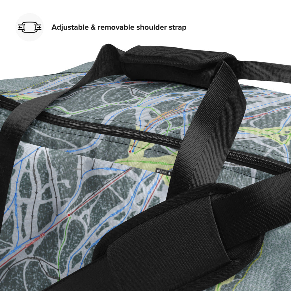 Showdown, Montana Ski Trail Map Duffle Bag - Powderaddicts