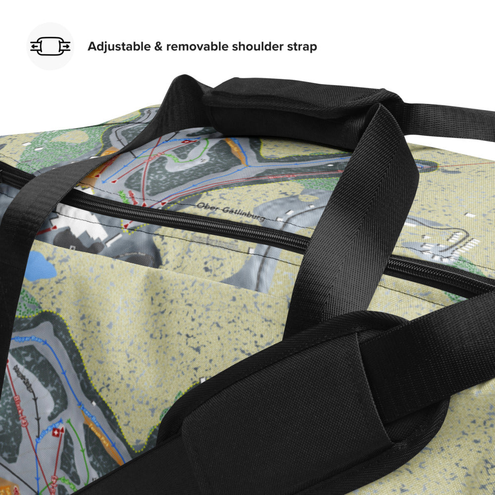 Ober Gatlinburg, Tennessee Ski Trail Map Duffle Bag - Powderaddicts