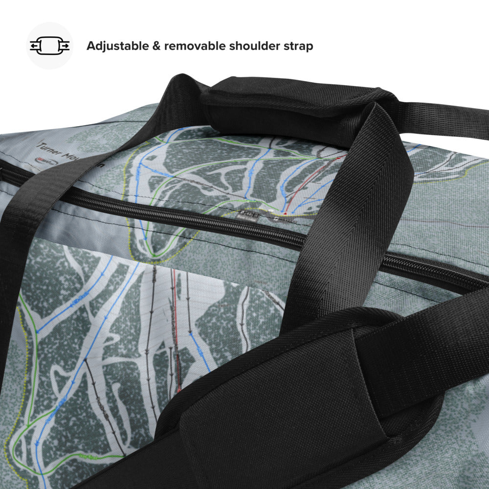 Turner Mtn, Montana Ski Trail Map Duffle Bag - Powderaddicts