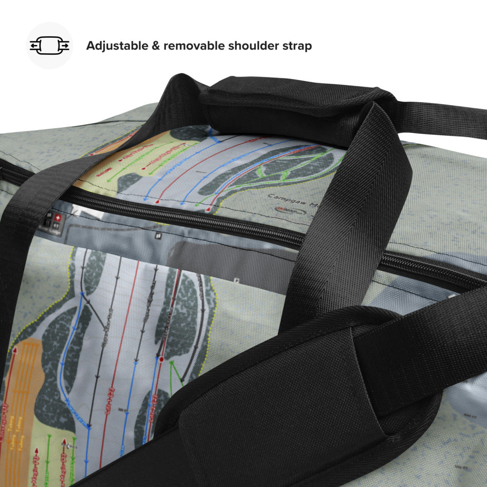 Campgaw Mountain, New Jersey Ski Trail Map Duffle Bag - Powderaddicts