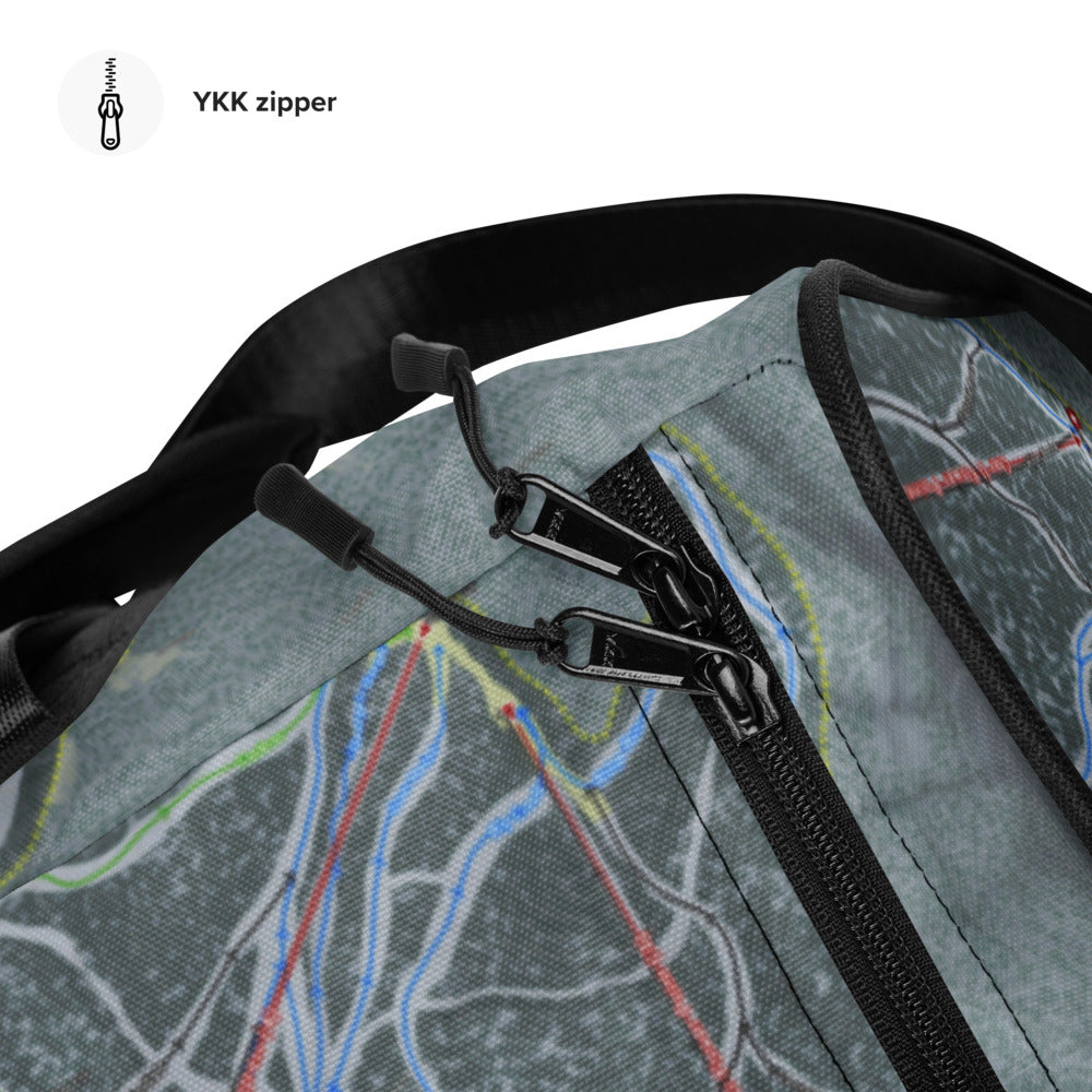 Whitefish, Montana Ski Trail Map Duffle Bag - Powderaddicts