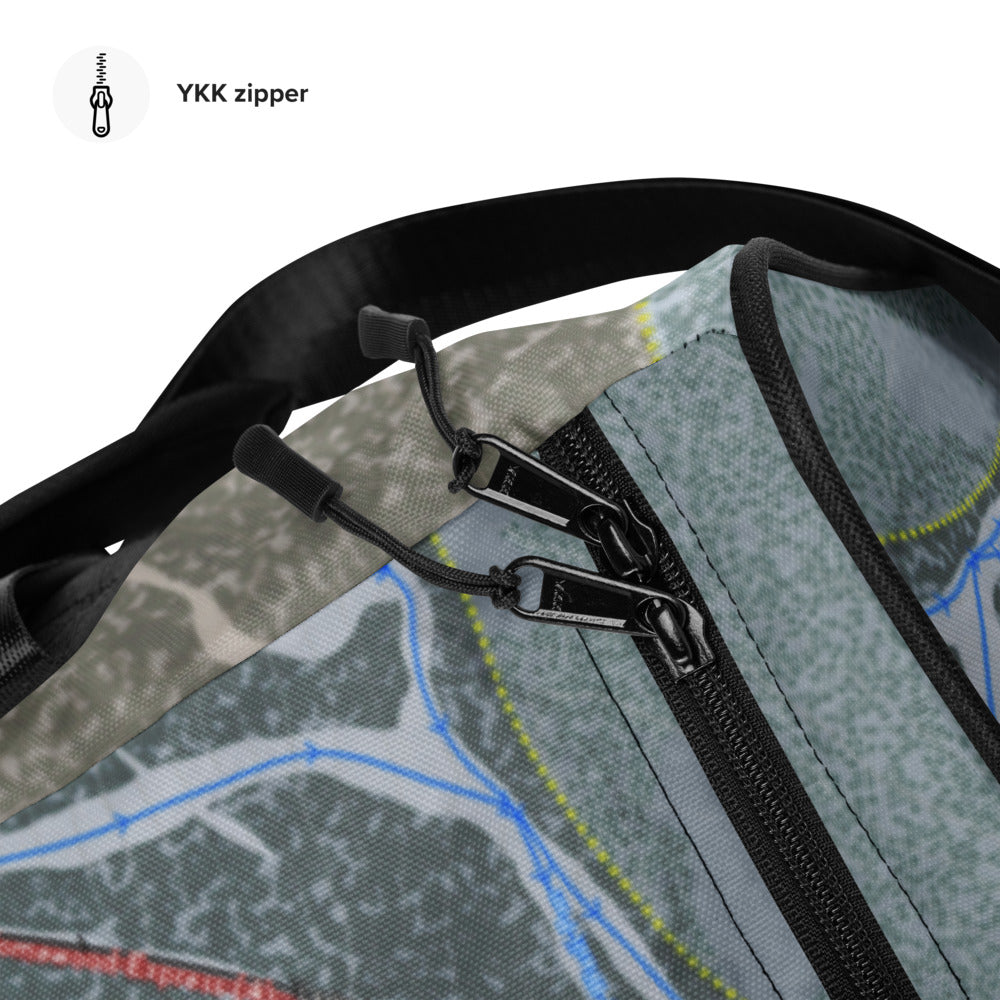 Homewood, California Ski Trail Map Duffle Bag - Powderaddicts