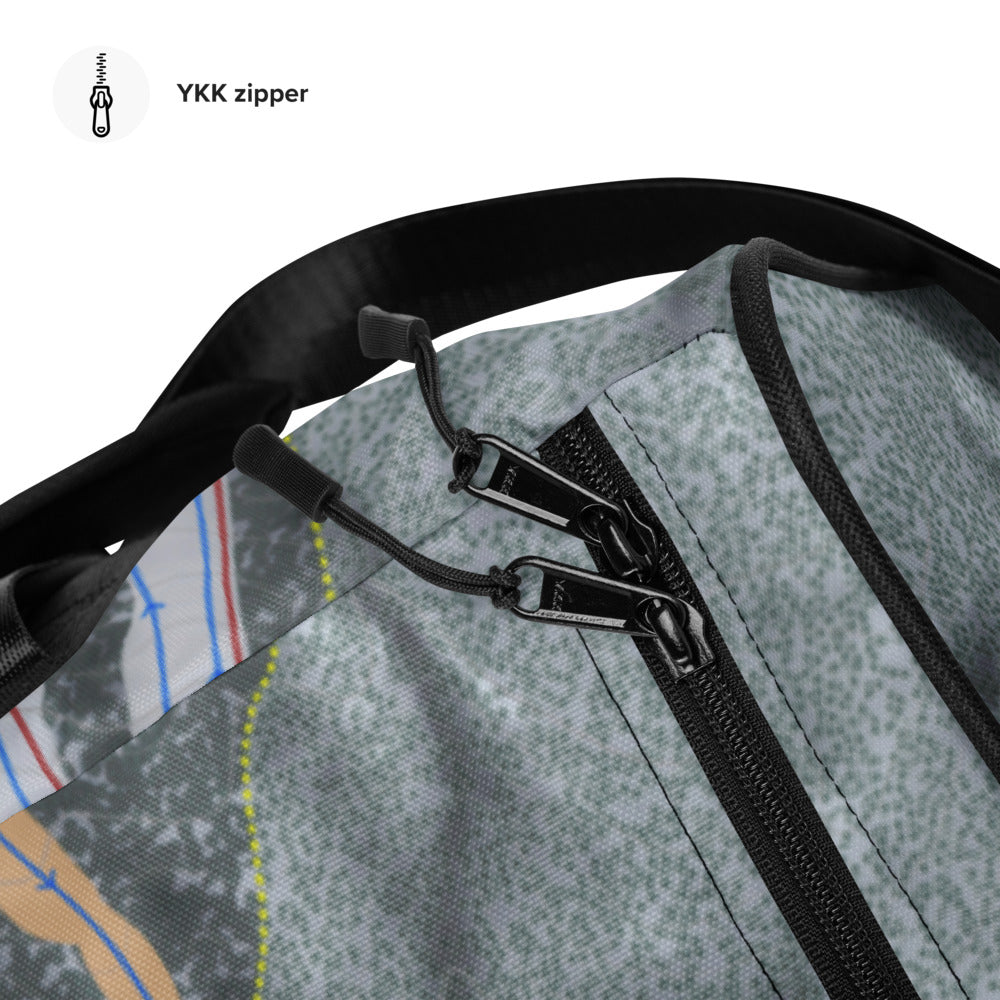 Snow Summit, California Ski Trail Map Duffle Bag - Powderaddicts