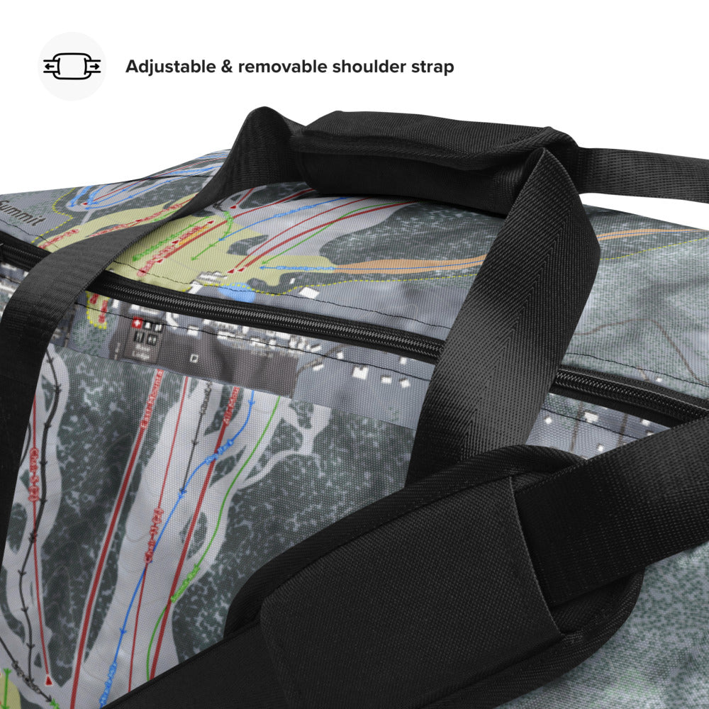 Snow Summit, California Ski Trail Map Duffle Bag - Powderaddicts