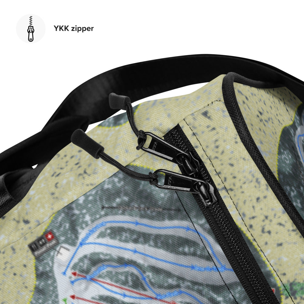 Nub's Nob, Michigan Ski Trail Map Duffle Bag - Powderaddicts