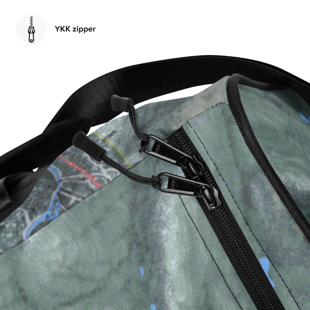 Gore Mountain, New York Ski Trail Map Duffle Bag - Powderaddicts