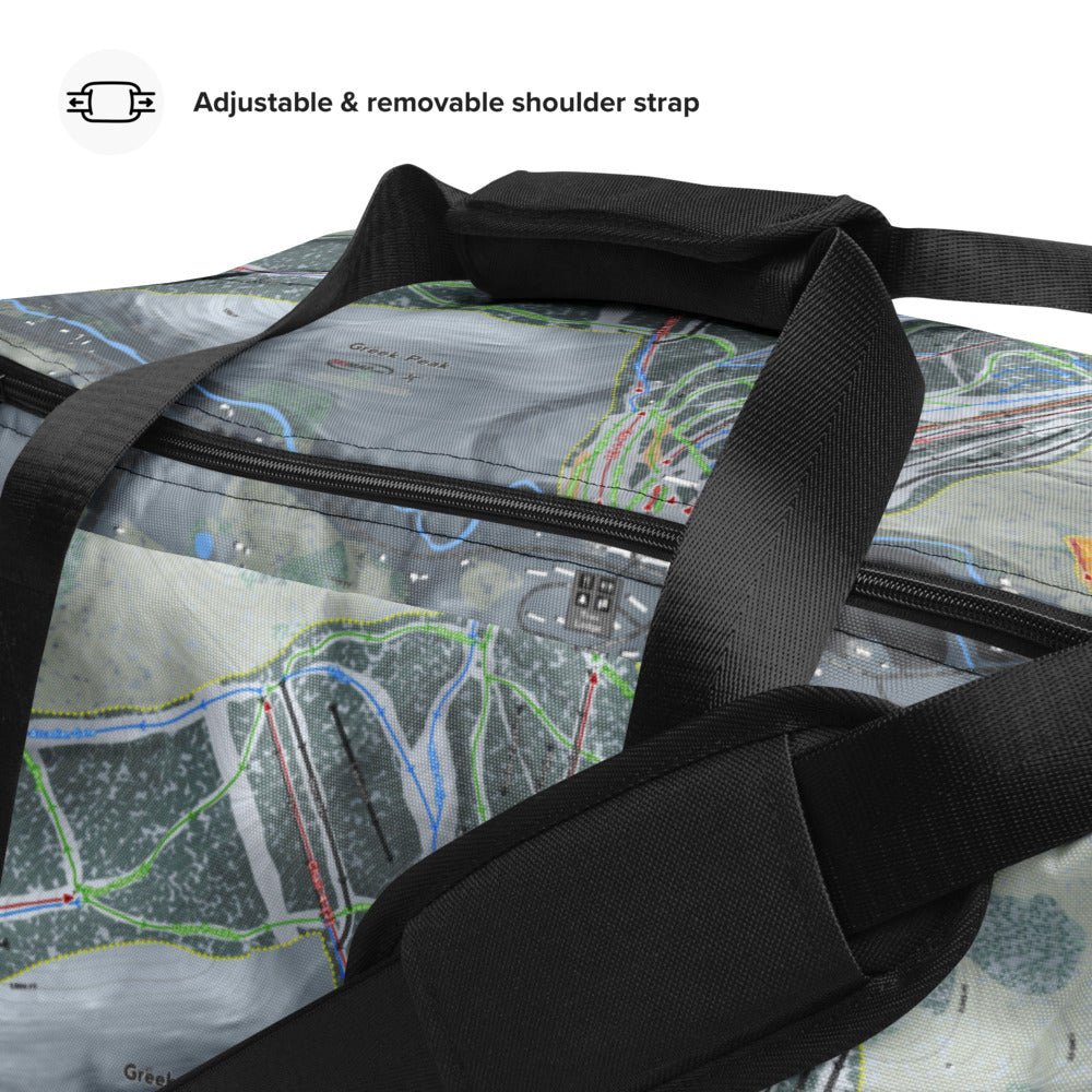 Greek Peak, New York Ski Trail Map Duffle Bag - Powderaddicts